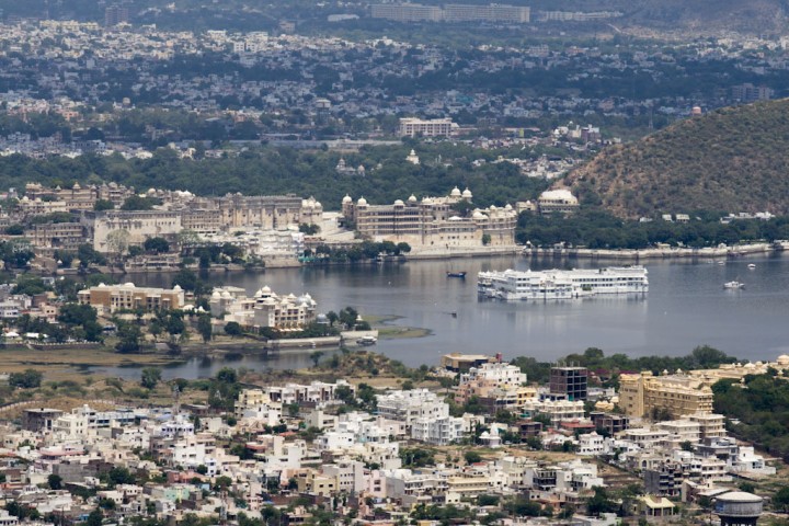 lake pichola from the monsoon palace